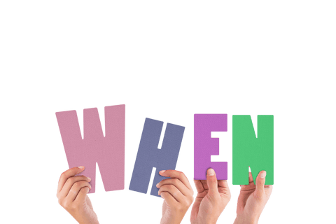 Hands Holding When Message on Transparent Background