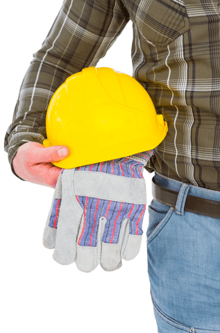 worker holding yellow helmet and gloves transparent background - Download Free Stock Videos Pikwizard.com