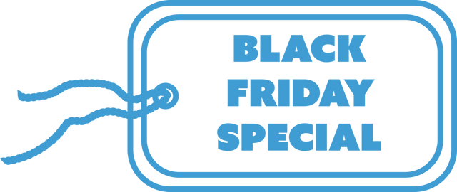 This vector illustration shows a blue tag with 'Black Friday Special' text on a transparent background. This clipart can be used in various campaigns and marketing materials to promote Black Friday deals, special discounts, or sales events. The isolated, transparent design makes it versatile for use on websites, social media, posters, and digital advertisements, providing a professional and modern-looking promotional element.