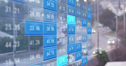 Digital Financial Data Overlaid on Urban Street - Download Free Stock Images Pikwizard.com