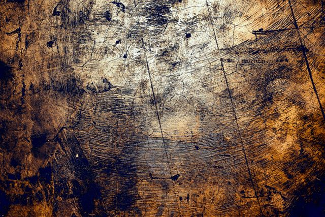 This image showcases a rustic and distressed texture with a grungy appeal. The dark and warm tones create a vintage atmosphere, perfect for use in backgrounds, wallpapers, or design elements for projects related to art, industry, and vintage themes.