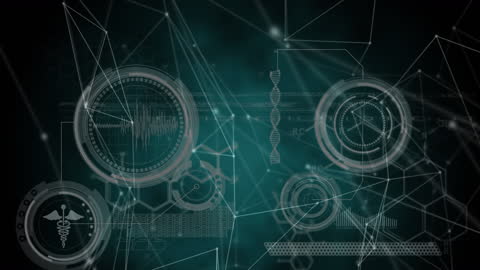 Futuristic Digital Data Network and Technology Interface