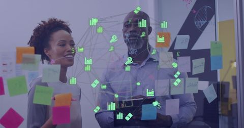 Global Finance Discussion with Futuristic Tech Interface