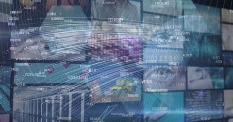 Innovative Digital Interface with Data Processing Elements - Download Free Stock Images Pikwizard.com