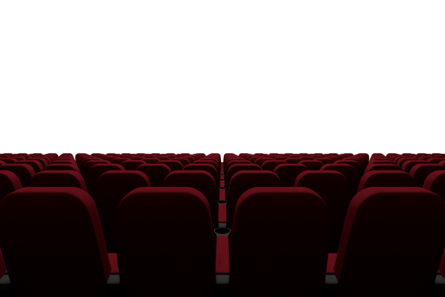 Panoramic Transparent Digital Illustration of Red Cinema Seats - Download Free Stock Videos Pikwizard.com