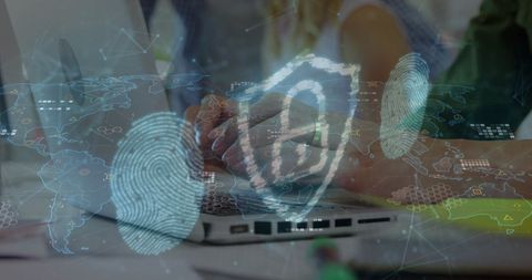 Cybersecurity Concept with Digital Padlock and Global Connections - Download Free Stock Images Pikwizard.com