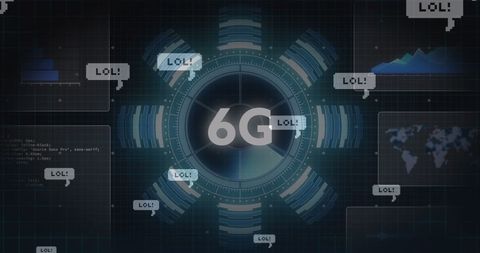 Innovative 6G Technology Concept with Digital Interface Icons - Download Free Stock Images Pikwizard.com