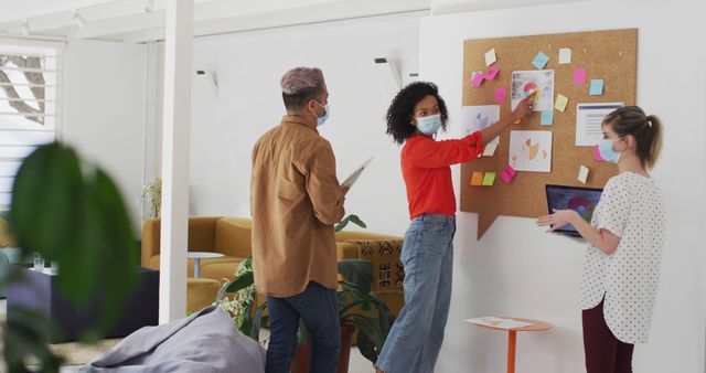 Team Collaborating on Creative Ideas Using Sticky Notes and Whiteboard - Download Free Stock Images Pikwizard.com