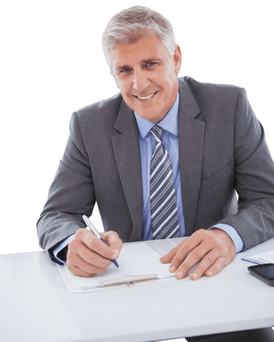 transparent office businessman signing documents happily suit - Download Free Stock Videos Pikwizard.com