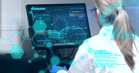 Scientist Analyzing Complex Data on Digital Interface - Download Free Stock Images Pikwizard.com