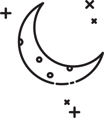 transparent moon and stars outline illustration for creative designs - Download Free Stock Videos Pikwizard.com