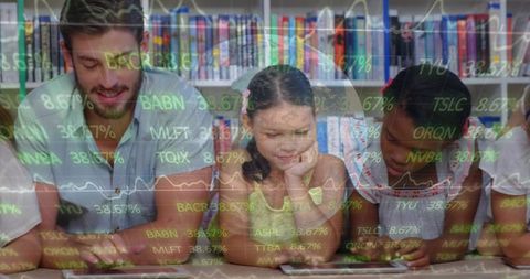 Diverse Students and Teacher Exploring Financial Concepts with Technology