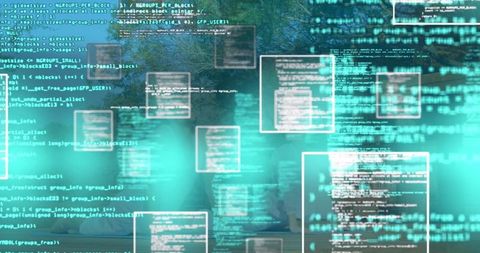 Digital Code Blending with Nature in Futuristic Harmony - Download Free Stock Images Pikwizard.com