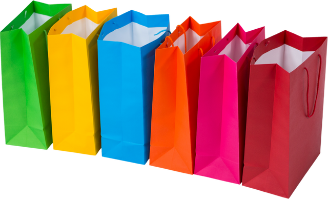 Colorful Shopping Bags on Transparent Background for Retail Promotion - Download Free Stock Videos Pikwizard.com