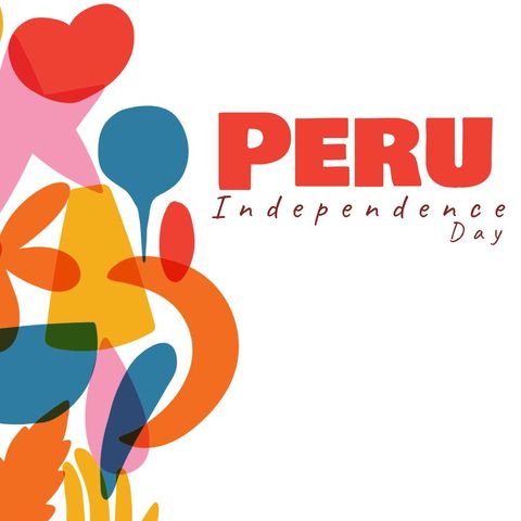 Peru Independence Day Celebration Design with Colorful Elements - Download Free Stock Templates Pikwizard.com