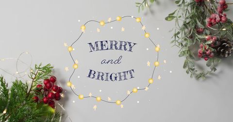 Festive Merry and Bright Christmas Holiday Decor