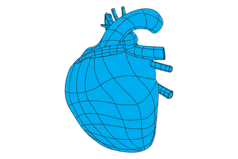transparent illustrative blue colored digital heart grid - Download Free Stock Videos Pikwizard.com