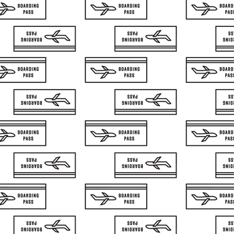 seamless black boarding pass icons on transparent background for travel theme - Download Free Stock Videos Pikwizard.com