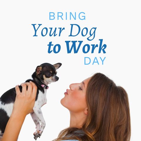 Woman Cuddling Chihuahua on Bring Your Dog to Work Day