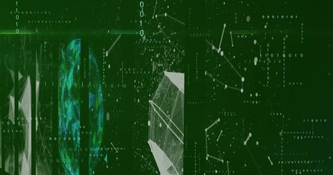 Futuristic Digital Interface with Data Streams and Geometric Shapes - Download Free Stock Images Pikwizard.com