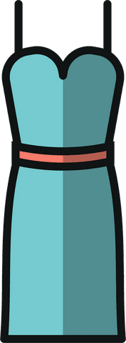 fashionable blue dress icon on transparent background - Download Free Stock Videos Pikwizard.com