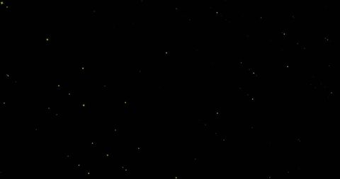 Golden Stars on Black Background for Celebrations