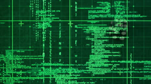 Digital Data Stream Over Casino Chips Illustrating Gambling Technology