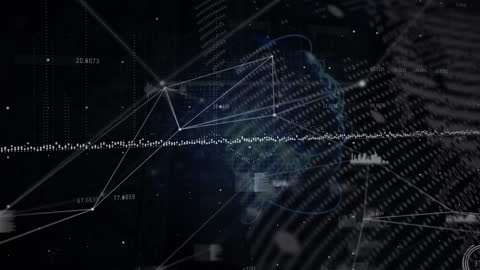 Abstract Digital Connections and Data Visualization