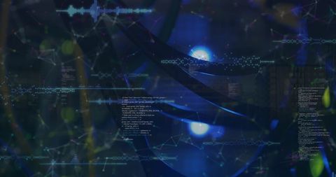 Abstract Digital Network with Financial Data Visualization - Download Free Stock Images Pikwizard.com