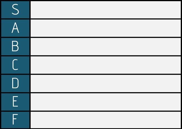 Blank Tier List Template with Rows from S to F - Download Free Stock Templates Pikwizard.com