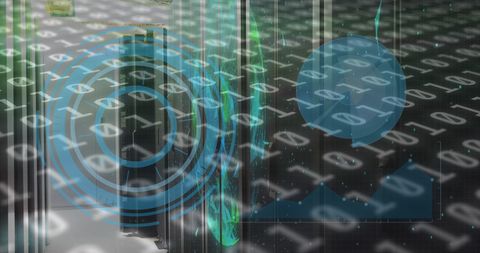 Binary Code Overlay with Digital Data Interface Concept - Download Free Stock Images Pikwizard.com