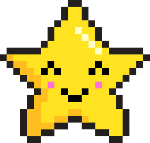 cheerful pixel art star with glossy highlight on transparent background - Download Free Stock Videos Pikwizard.com