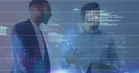 digital deal: businessmen analyzing financial data with graphs - Download Free Stock Images Pikwizard.com