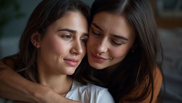 Peaceful Embrace of Companionship at Home