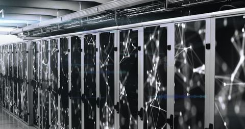 Abstract Digital Data Stream Flow in Modern Server Room - Download Free Stock Images Pikwizard.com