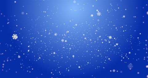 Digital Snowflakes Falling on Vibrant Blue Background - Download Free Stock Images Pikwizard.com