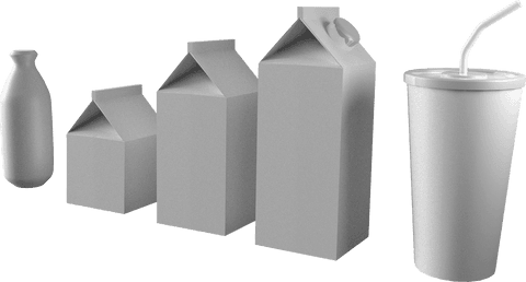 transparent mockup illustration of white beverage containers with copy space - Download Free Stock Videos Pikwizard.com