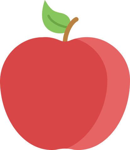 red apple icon on transparent background simple organic design - Download Free Stock Videos Pikwizard.com