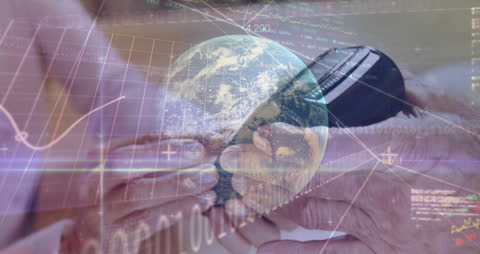 Global Data Overlay Concept with Mobile Payment and Investment