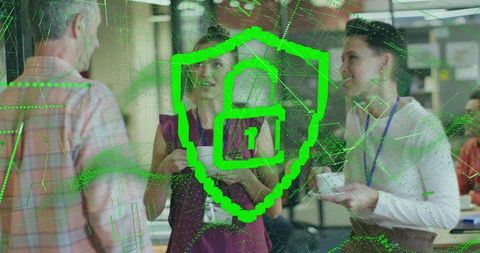 Digital Security Network at Business Conference Gathering