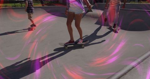 Youthful Energy in Motion at Skate Park