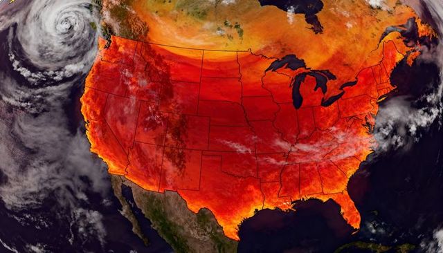 Orbital Thermal Map Highlighting Nationwide Heatwave and Pacific Cyclone Swirl