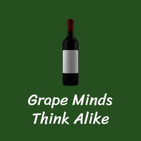 grape minds think alike wine bottle on green background - Download Free Stock Templates Pikwizard.com