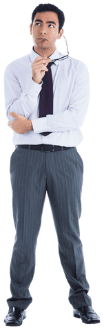 Serious Asian Businessman Holding Glasses on Transparent Background - Download Free Stock Videos Pikwizard.com