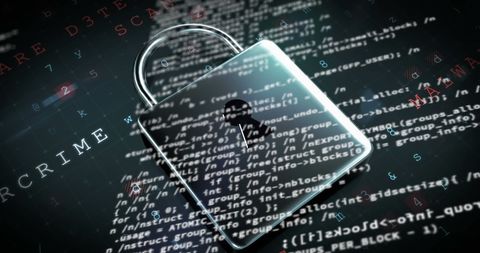 Digital Security Padlock Reflecting Source Code Cybersecurity - Download Free Stock Images Pikwizard.com