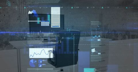 Digital Financial Data on Desk Highlighting Global Trends