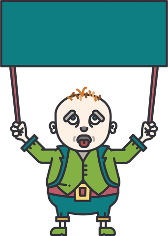 ginger character with green banner transparent background - Download Free Stock Videos Pikwizard.com