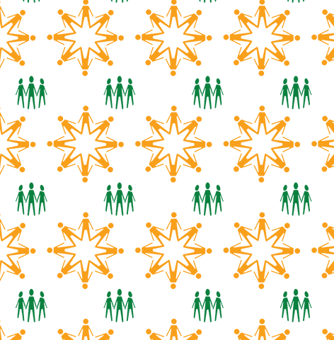geometric yellow stars and green trees pattern on transparent background - Download Free Stock Videos Pikwizard.com