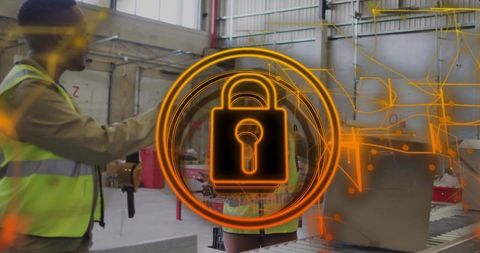 Warehouse Logistics Security and Automation Concept