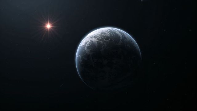 Revealing Earthlike Exoplanet Crescent with Rimlight and Distant Starburst in Space